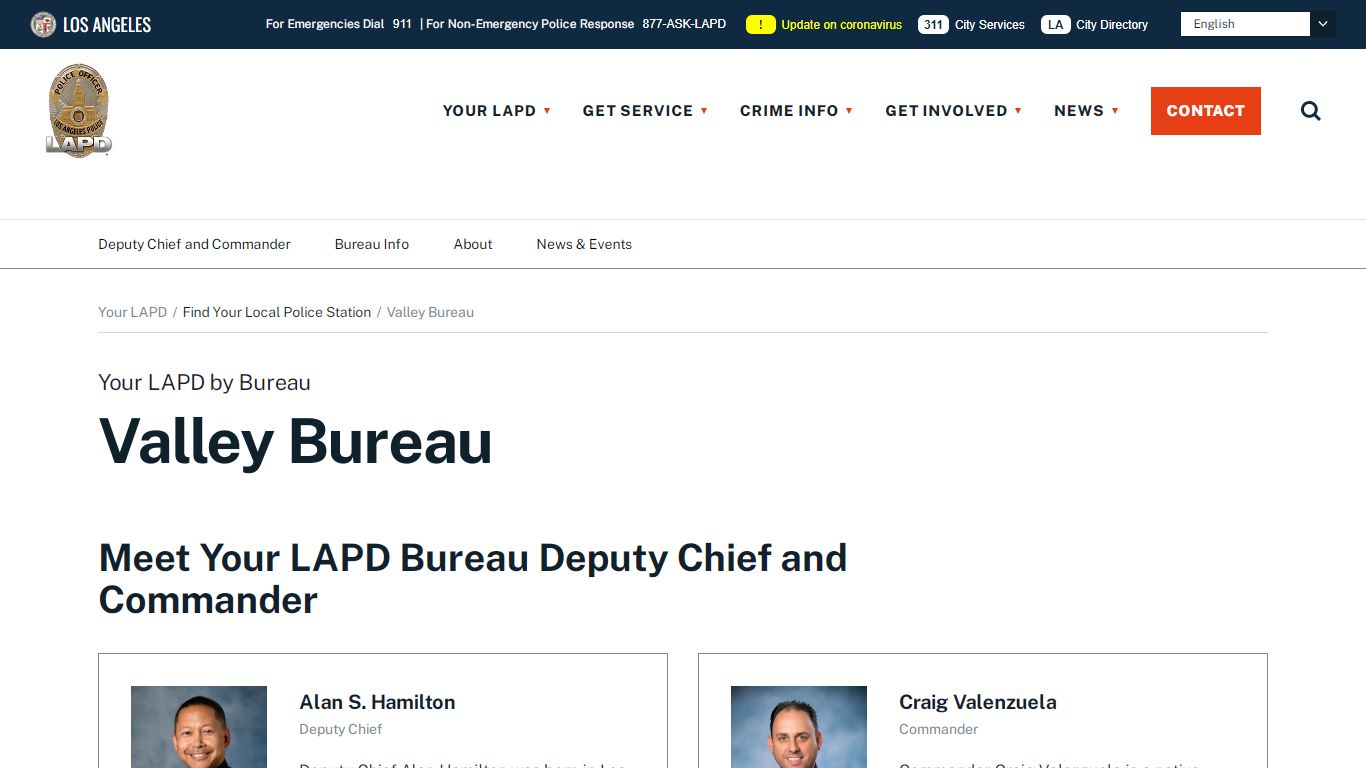 Valley Bureau - LAPD Online